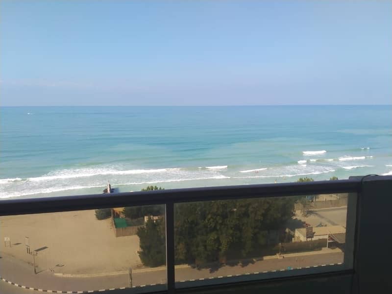 Fully sea view 2 bedroom flat for rent on Ajman Cornish.