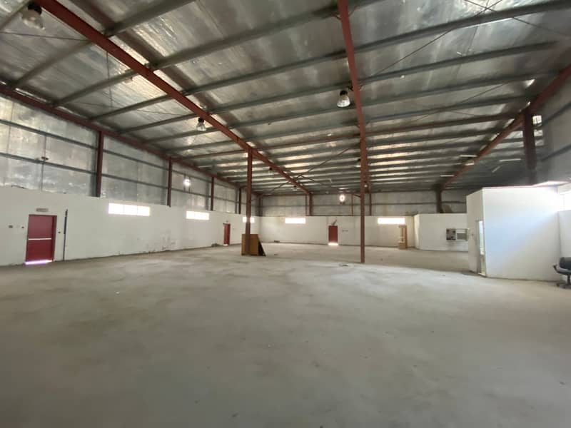 Al Qouz 7,000 Sq. Ft warehouse insulated with built-in office and toilet