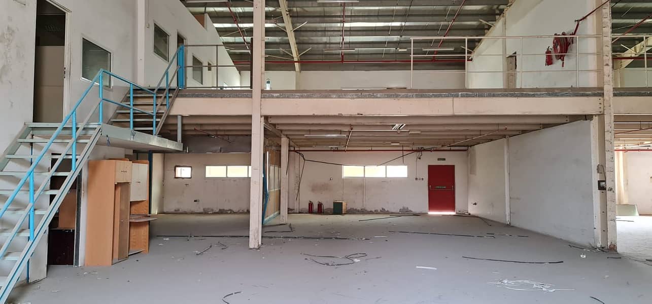 20000 Sq ft Warehouse available in Al Saja with 200 KVA