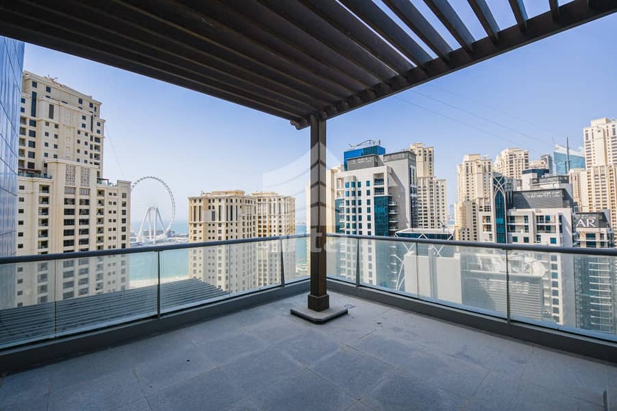 位于迪拜码头，中心大厦 3 卧室的顶楼公寓 4750000 AED - 5300486