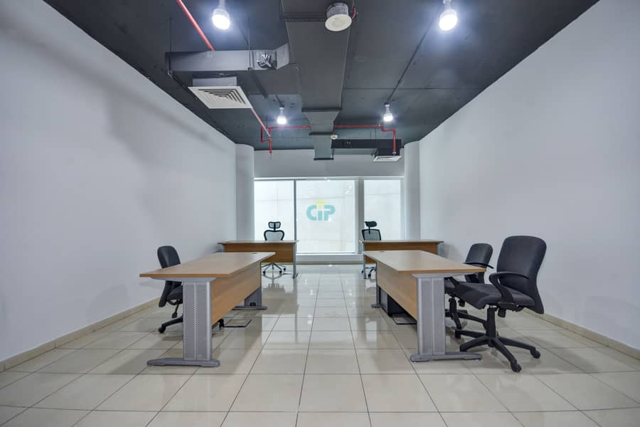 Chiller Free |  Best small office |  FURNISHED  | LOW RISE | FITTED OFFICE ON SHEIKH ZAYED ROAD