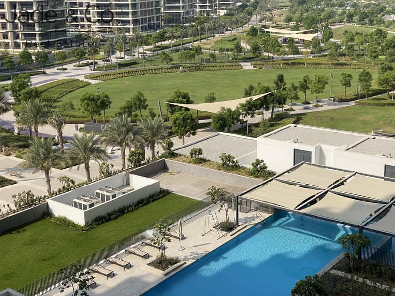 Chiller Free | Pool And Dubai Hills Park Views