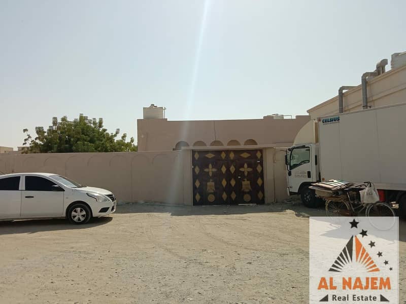 Villa for rent on the ground floor on Sheikh Ammar Street and Al-Zawiya Street, without air conditioners, and in Al-Rawda 2 area in Ajman