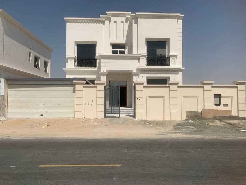 Villa for sale in Sharjah with electricity, water and central air conditioning. Without a down payment. . .