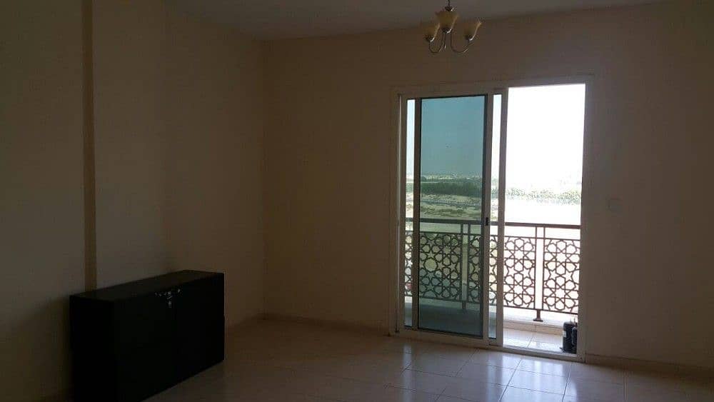 Studio with Balcony for rent in Emirates Cluster international city Call (Arslan)