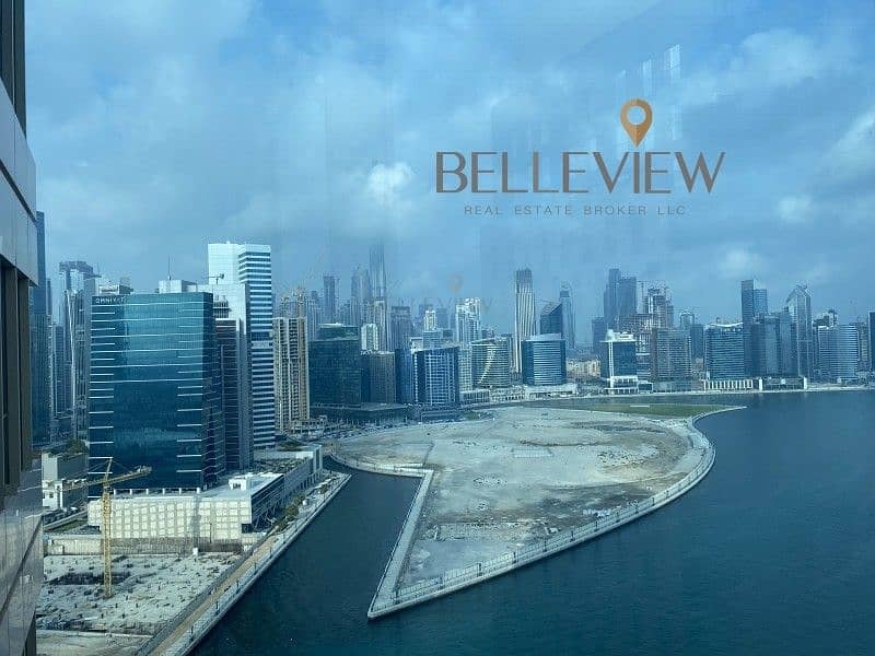 Burj & Canal View -Fitted office-Mid floor-Rented