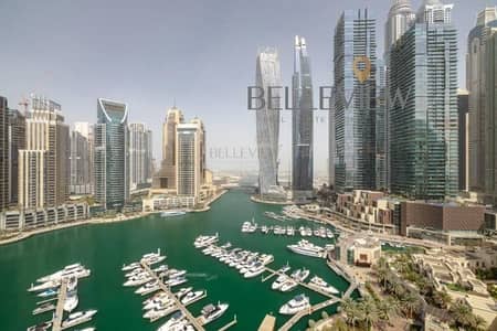4 Bedroom Penthouse for Sale in Dubai Marina, Dubai - Luxury Penthouse 4 BR|Upgraded|panoramic Marina & Sea views