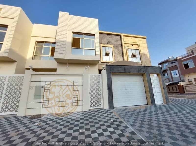 For urgent sale without down payment and at a negotiable price, a modern design villa with a very large land and building area next to a mosque and pe