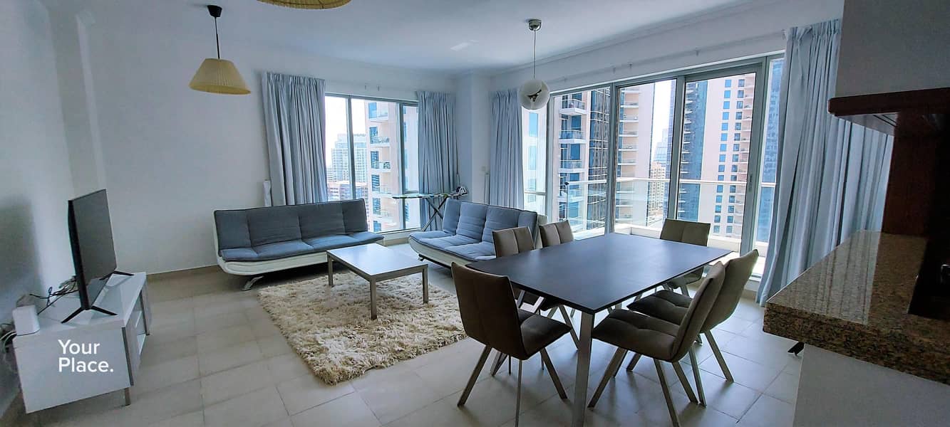 Fully Furnished | High Floor | Sea and Marina Views
