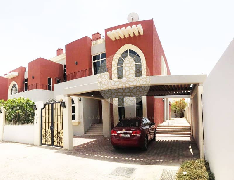 HIGH QUALITY MODERN 5 BEDROOM COMPOUND VILLA WITH BIG BACKYARD SPACE FOR RENT IN KHALIFA CITY A