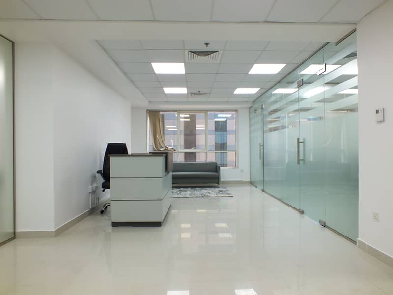 Fully Furnished Luxury Office Available for Rent (Free AC l Parking l 0% Comm)