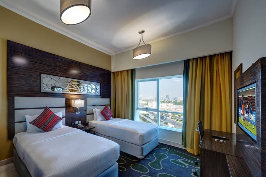 Grab now!! Very spacious serviced apartment starting from AED 9,999 monthly at the 5 star Hotel