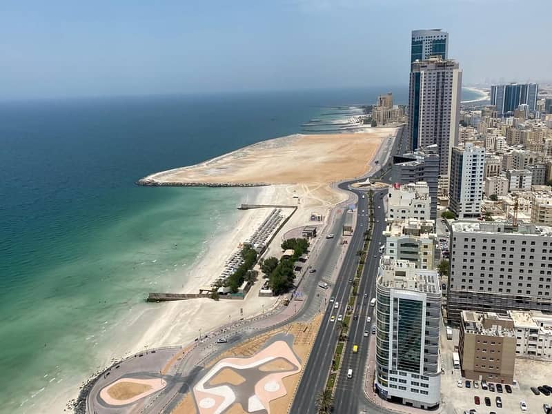 OUTSTANDING OFFER 2BHK FULL SEA AVAILABLE FOR RENT CORNICHE RESIDENCE TOWERS AJMAN