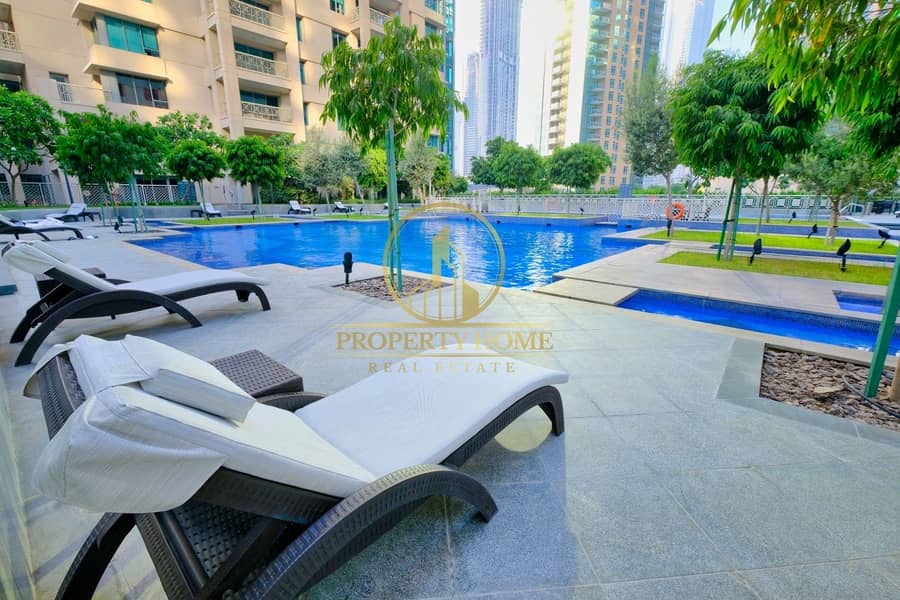 Chiller Free | Furnished Studio with Balcony | High Floor - Downtown