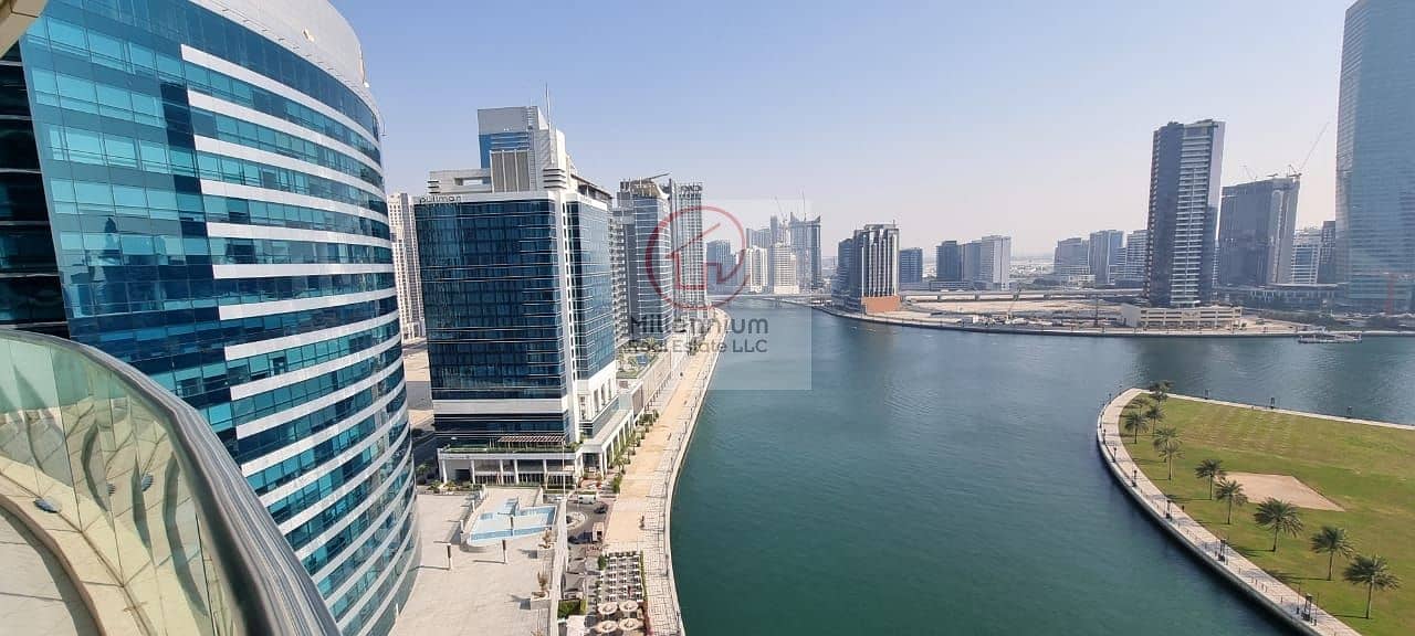3bed for rent full canacl view damac bay edge