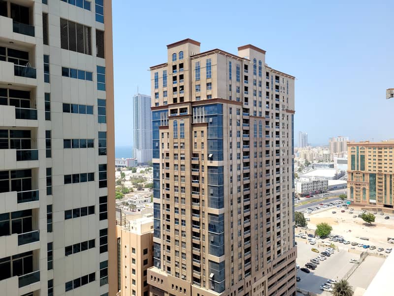 SPACIOUS PARTIAL SEA VIEW  TWO BHK FOR RENT IN AJMAN ONE WITH PARKING T