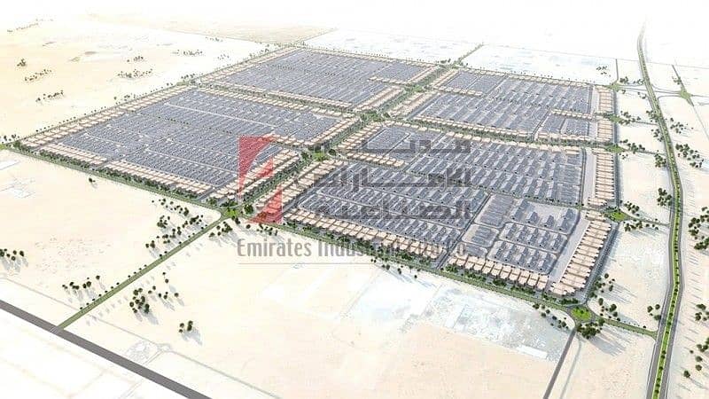 5 own for Only 80 AED/sq. ft  - Fully Developed Industrial Plot