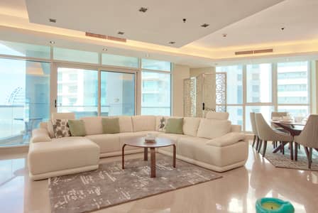 3 Bedroom Apartment for Rent in Dubai Marina, Dubai - Spacious Living room
