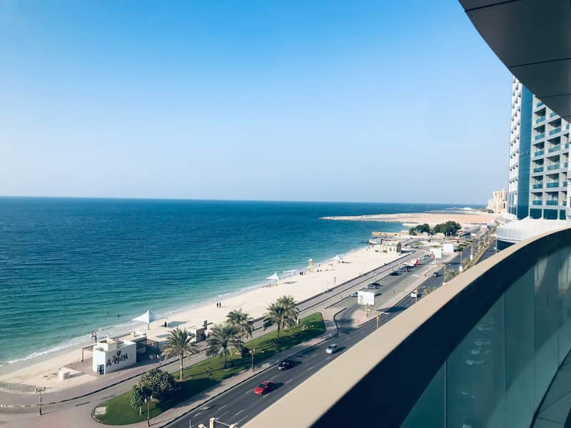 Sea-front !! Two Bedroom Flat for Rent in Corniche Tower, Ajman