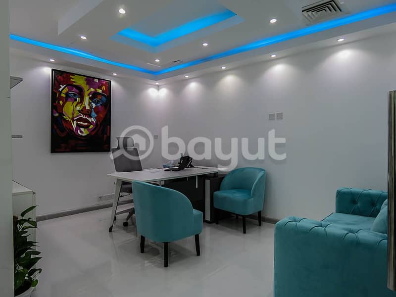 7 Serviced Office For Rent |  Fully Furnished | Al Musalla Tower