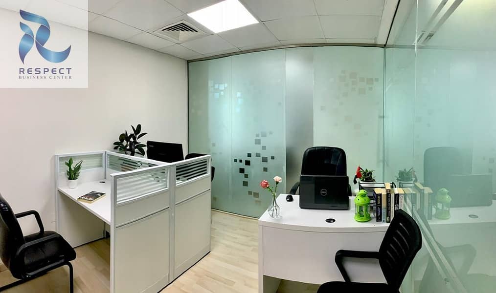 10 Desk space with Ejari  / DED Aproved  / One Year Validity