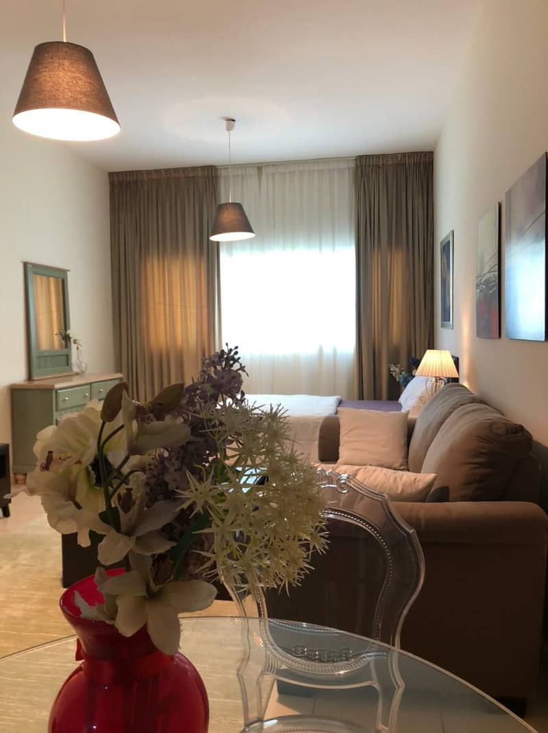 FURNISHED STUDIO FOR RENT MONTHLY BASICS WITH PARKING AJMAN ONE TOWER