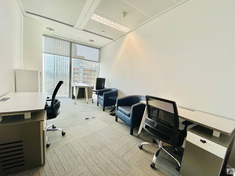 1 Furnished Office / No Commission / Free DEWA and Internet with conference room facility