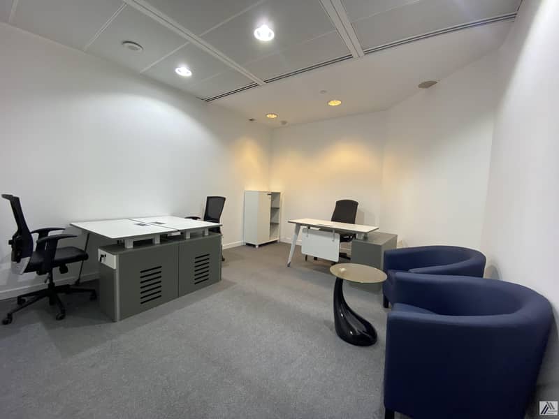 Well-Furnished Office | Newly Established Floor | Free Ejari |Linked with Metro and Mall