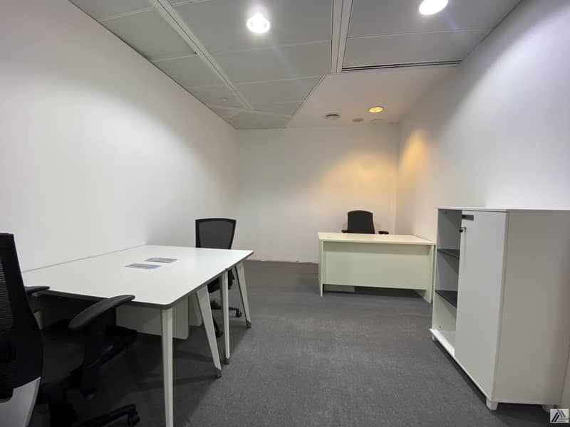 2 Well-Furnished Office | Newly Established Floor | Free Ejari |Linked with Metro and Mall