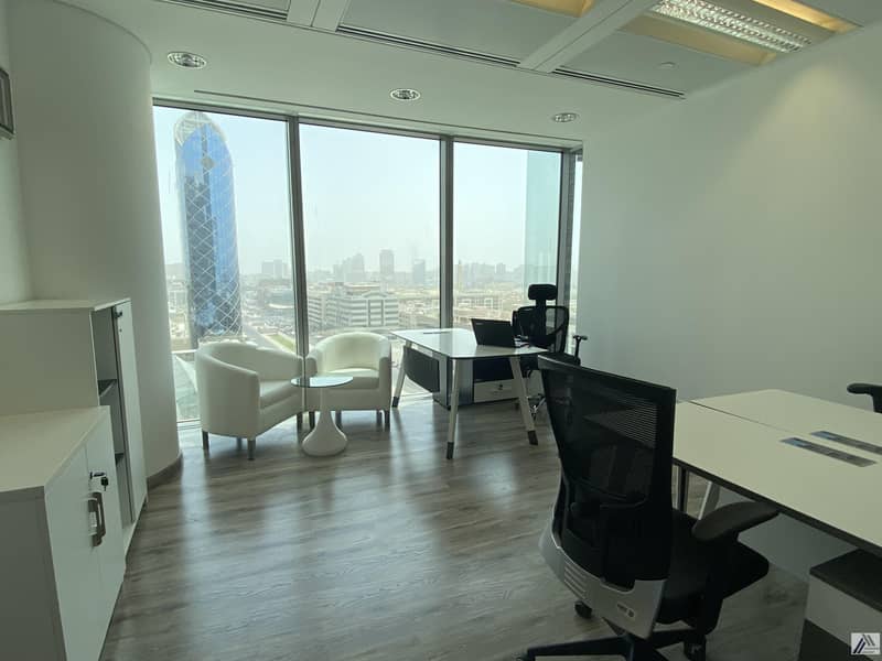 3 Well-Furnished Office | Newly Established Floor | Free Ejari |Linked with Metro and Mall
