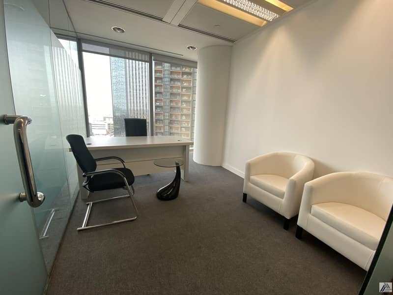 4 BEST FURNISHED OFFICE -GOOD FOR 10 PERSONS WITH MANAGER CABIN -LINKED WITH MALL AND METRO