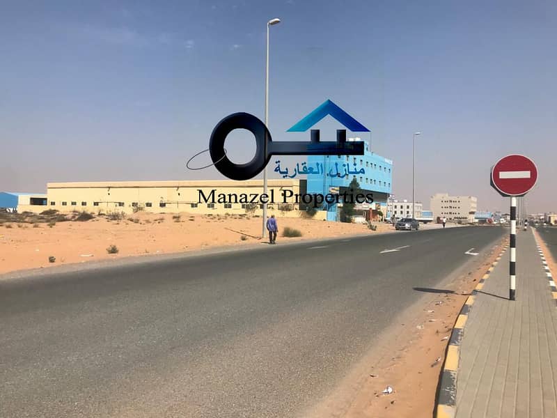 For sale land in Bam Al-Quwain, Umm Al-Tha`oub area, on the main street, a very excellent location.
