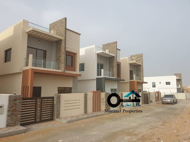 Villa for sale in Helio 1 area in Ajman, excellent, super deluxe finishing.