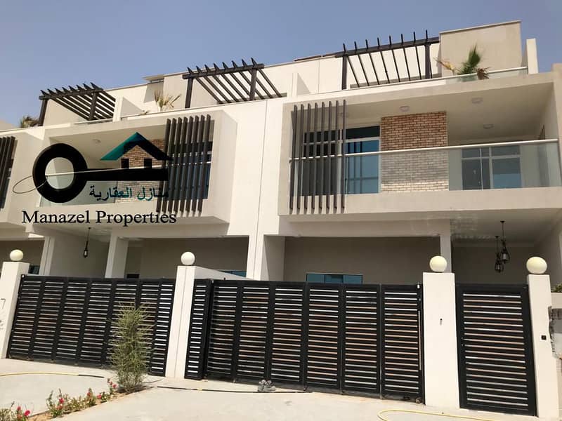 Villa for sale in Ajman in Al Zahia area. The villa is located on Qar Street and the corner of two streets, a very excellent location.