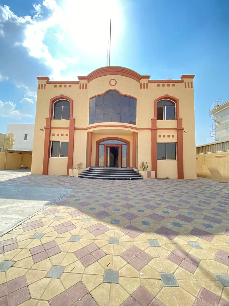 Two-storey villa for rent in Ajman, Al Raqaib area, a very clean house, and
