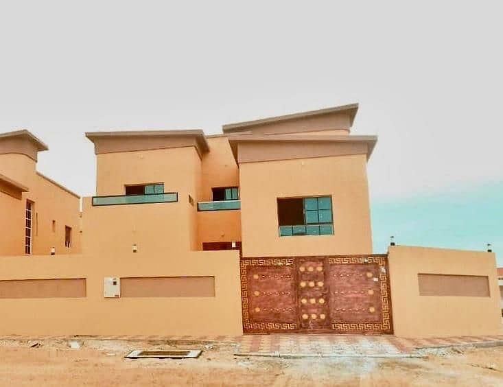 Villa for rent in Ajman Al Mowaihat    European design   personal finishing   5000 sq. ft   The villa has 6 rooms, a board, a hall, monsters, and air