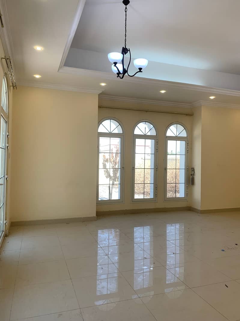 Luxury villa for rent in warqaa ( bed + hall + living + dining + hall ) . Brand new and double story . And cover parking with garden .  It’s n