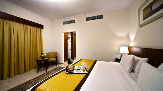 شقة فندقية 1 غرفة نوم للايجار في بر دبي، دبي - Master bedroom