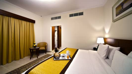 شقة فندقية 2 غرفة نوم للايجار في بر دبي، دبي - Master Bedroom