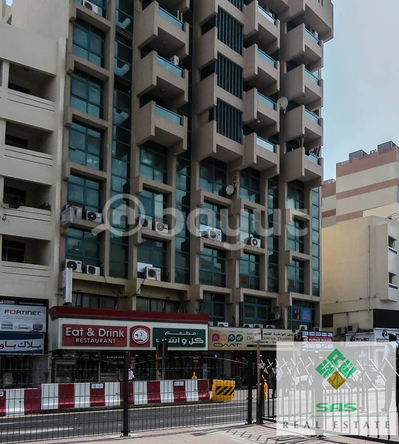 !!! 1413 Sq. ft. - Big office  with kitchen,  Bath, Lift ,  Split A/c. In Khalid Bin Waleed Rd.  Al Rifa, Bur-Dubai