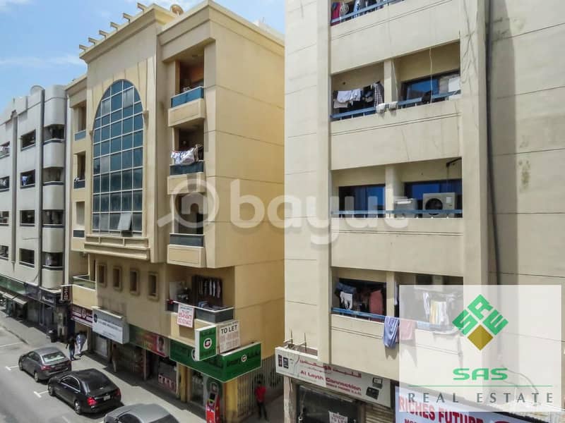 !!!BIG STUDIO FOR RESIDENCE  with Balcony with CENTRAL A/C.  In Al Murar, Behind Pizza Hut, Deira