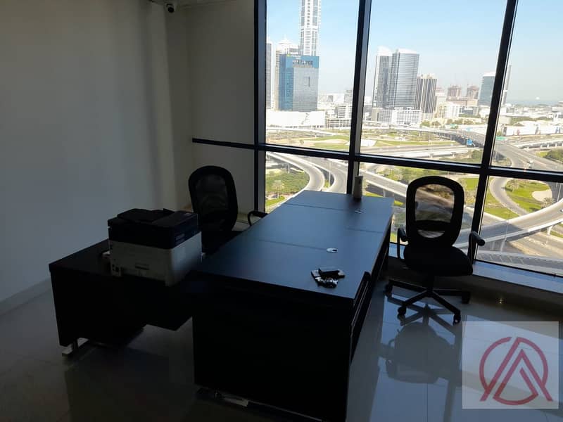 Excellent View 655 sqft fitted office in Jumeirah Bay X3 for 45k