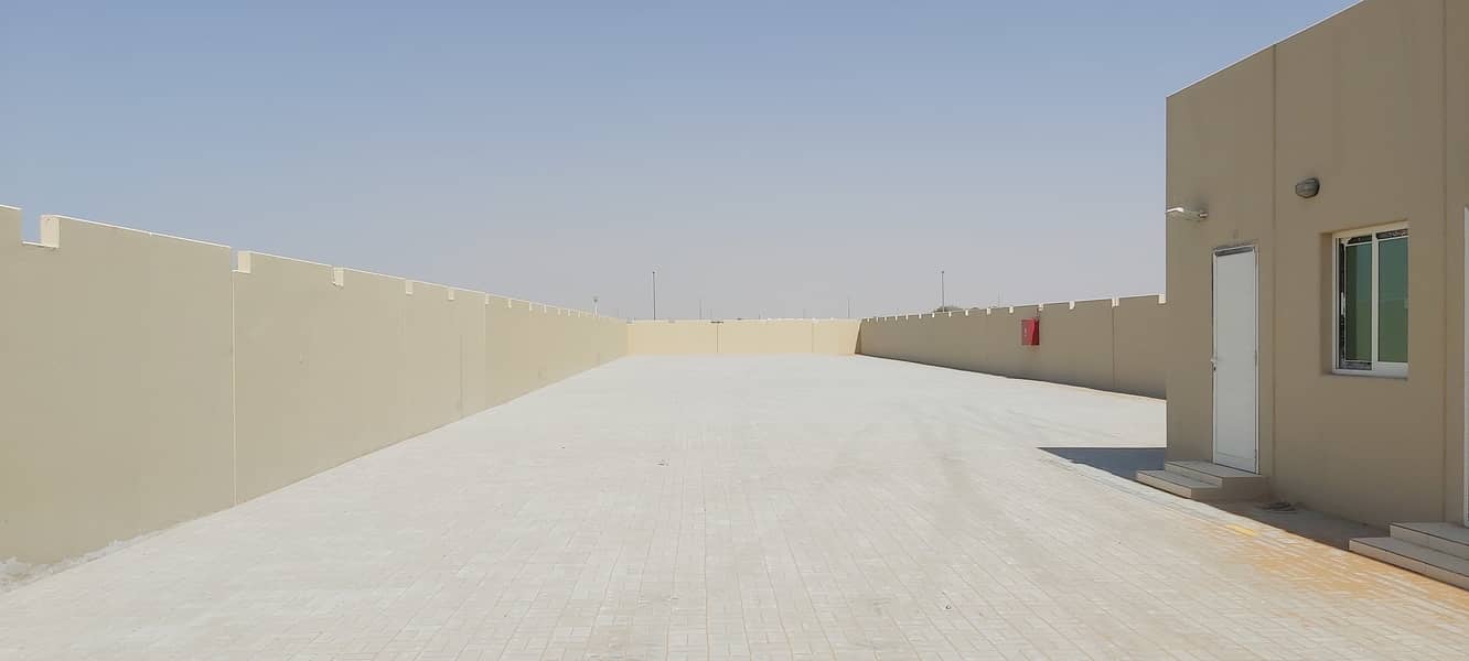 1 Month Free 11500 Sqft Open Yard 3 Phase Power Office Boundary Wall In Al Saja Industrial Area Sharjah