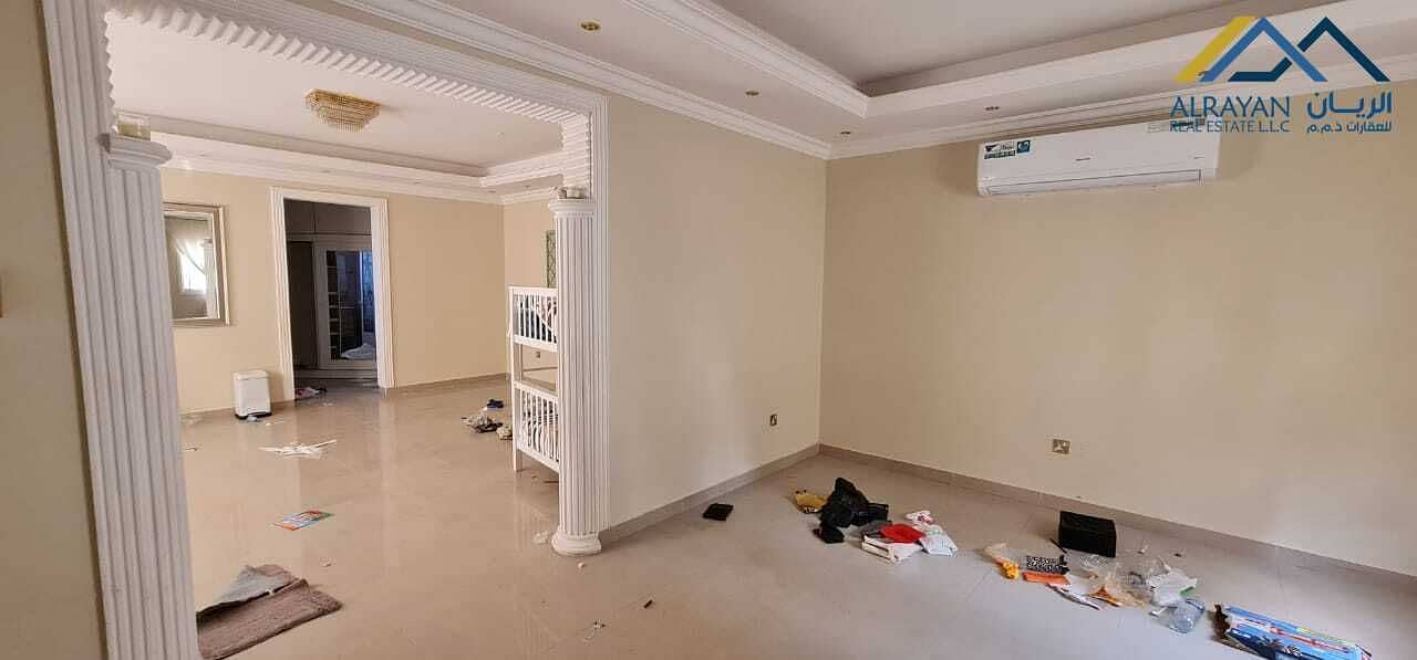 For rent in Al Ghafia, a two-storey villa, very clean, with air conditioners