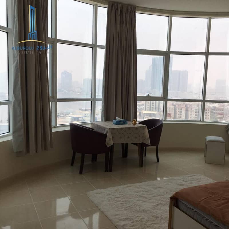 Amazing furnished studio amazing view with installments!