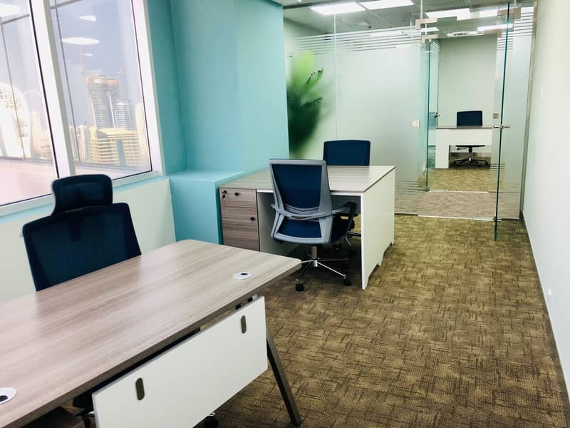 NO COMMISSION | DIRECT FROM OWNER | 1 Month Free | DMCC Approved Serviced Office | 4 Visas