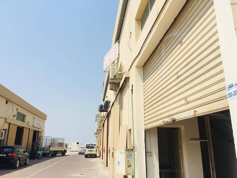 Big size warehouse with mezzanine on main road for rent in Ajman Al jurf industrial 2