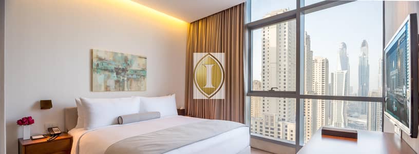 شقة فندقية 3 غرف نوم للايجار في دبي مارينا، دبي - Marina View | Furnished | Bills included