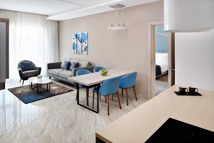 位于迪拜市中心，迪拜市中心欧文比克酒店公寓 3 卧室的酒店式公寓 49000 AED - 4469807