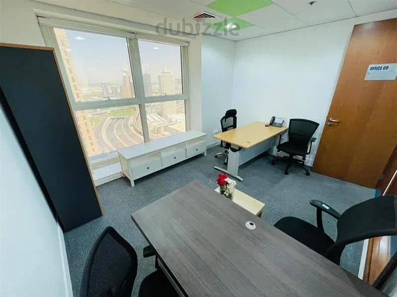 HUGE OFFICE FULLY FURNISHED | FREE DEWA | FREE INTERNET | FREE 10 COVERED PARKING